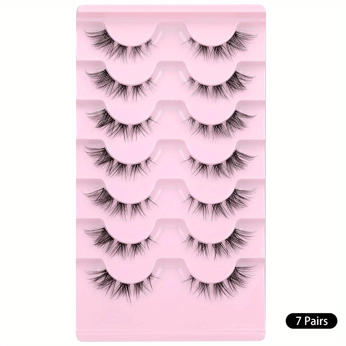 Temu Cluster Lashes Natural Look Wispy Manga Eyelash Extensions Strip Cat  Eye Lashes With Transparent Stem Short Anime Korean Makeup False Eyelashes  10 Pairs, Quick & Secure Online Checkout