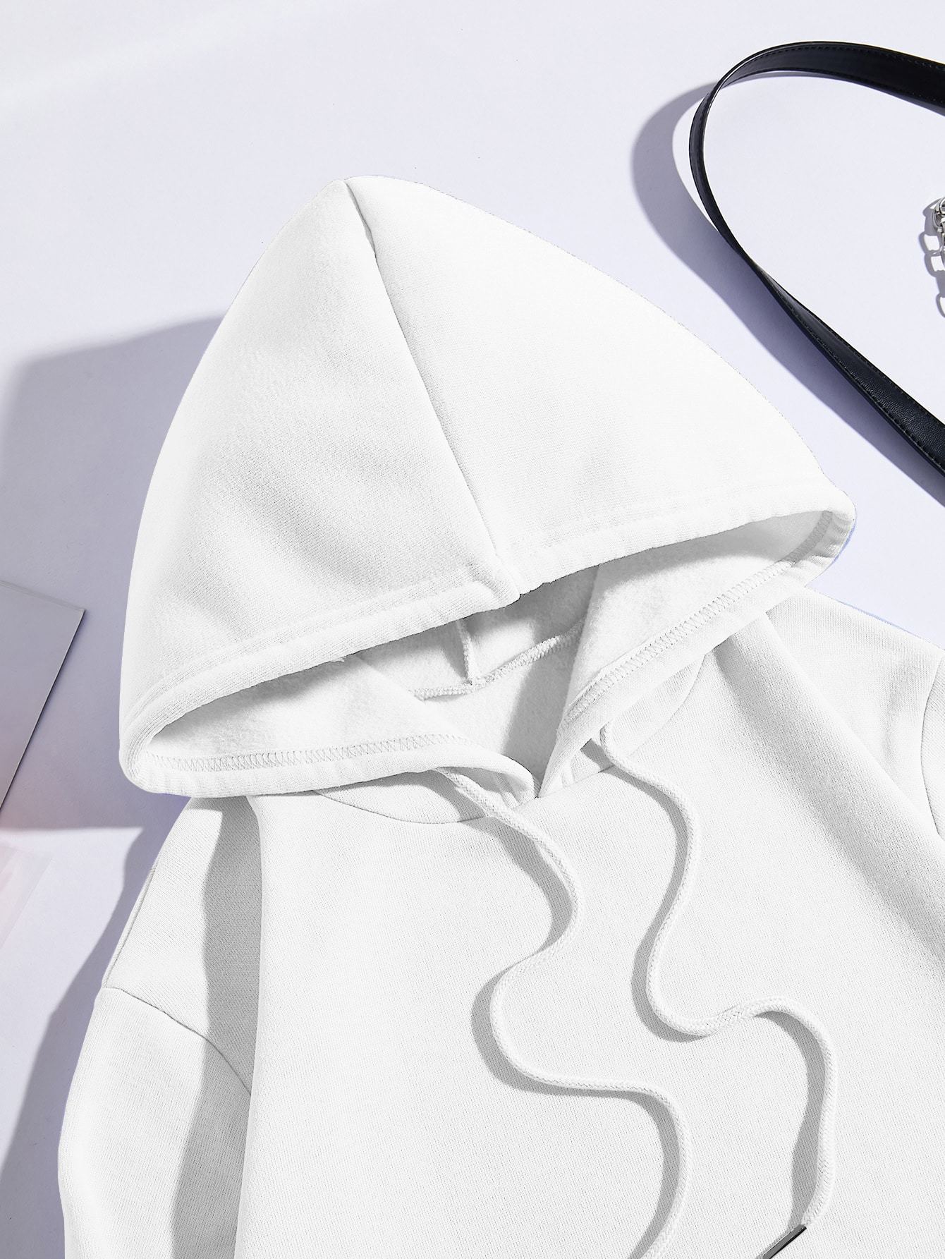 Loose Casual Long-Sleeve Hoodie With Printed Pattern