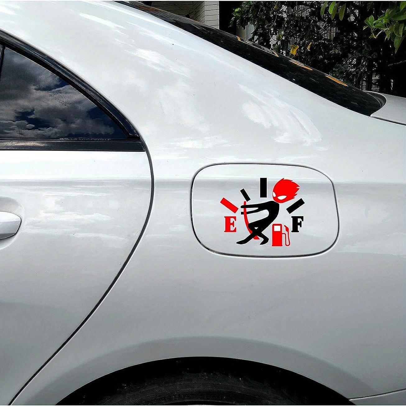 Funny Car Stickers, Car Fuel Tank Cap Stickers, Gas Consumption