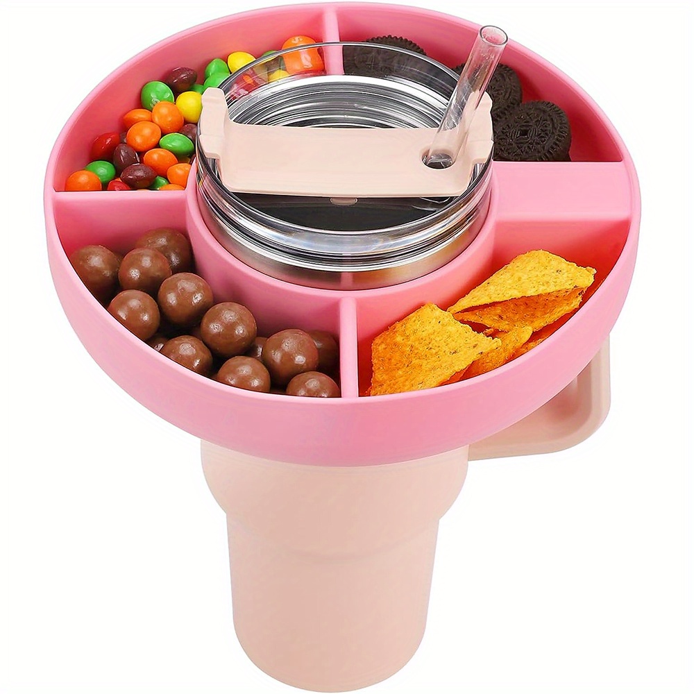 Silicone Snack Tray With Handle Snack Bowl Reusable Snack - Temu
