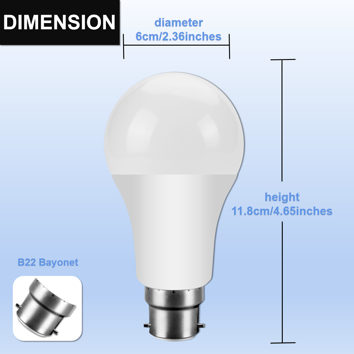 Ampoules LED classiques culot E27, E14 et B22