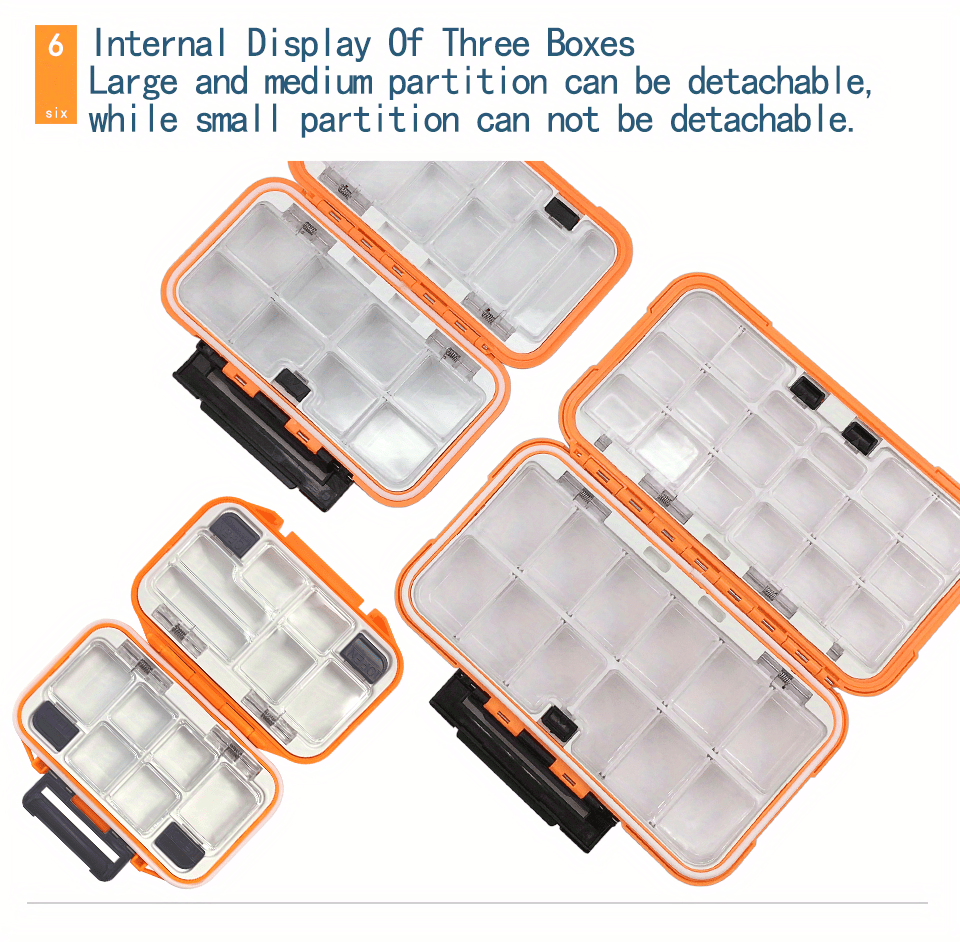 Sibas Tackle Box Organizer Waterproof Portable Double Sided Small Case Mini  Utility Lures Box Kayak Fishing Containers for BASS Lures for Vest Jewelry  Bead High Strength Lock : : Sports, Fitness & Outdoors