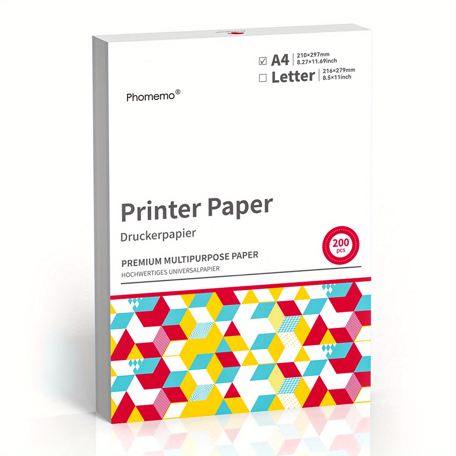 Phomemo A4 Printer Paper, Premium Copy Printer, Glossy Printer