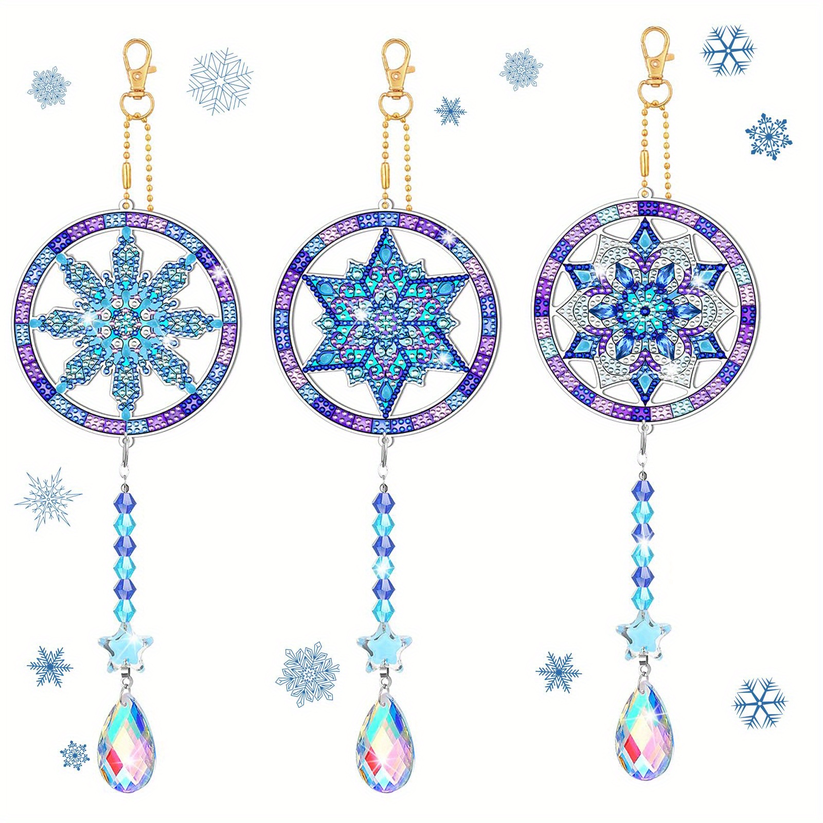 Diy Diamond Painting Dream Catcher Pendant Irregular - Temu