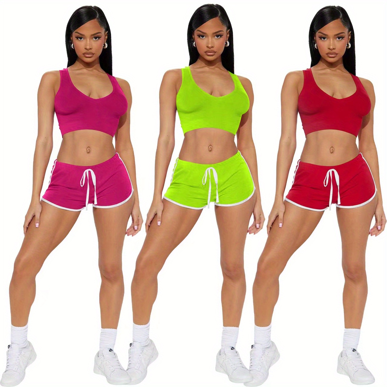 Guardoinrt 2x Add Style To Fitness Routine Wide Range Of Colorful Sports  Bras Wide black+skin color M 2Set 