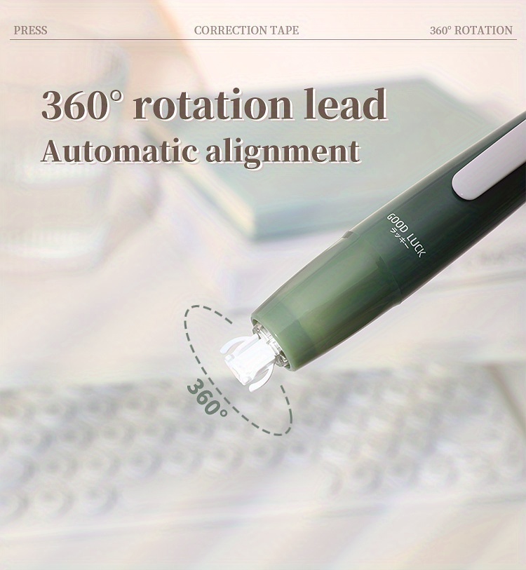 A Set Of 5pcs Gradient Push Correction Tapes With Blue Green And Red