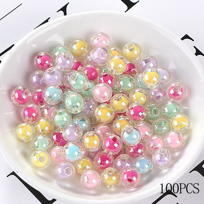 Acrylic Faceted Beads Medium Beads Transparent Colorful - Temu