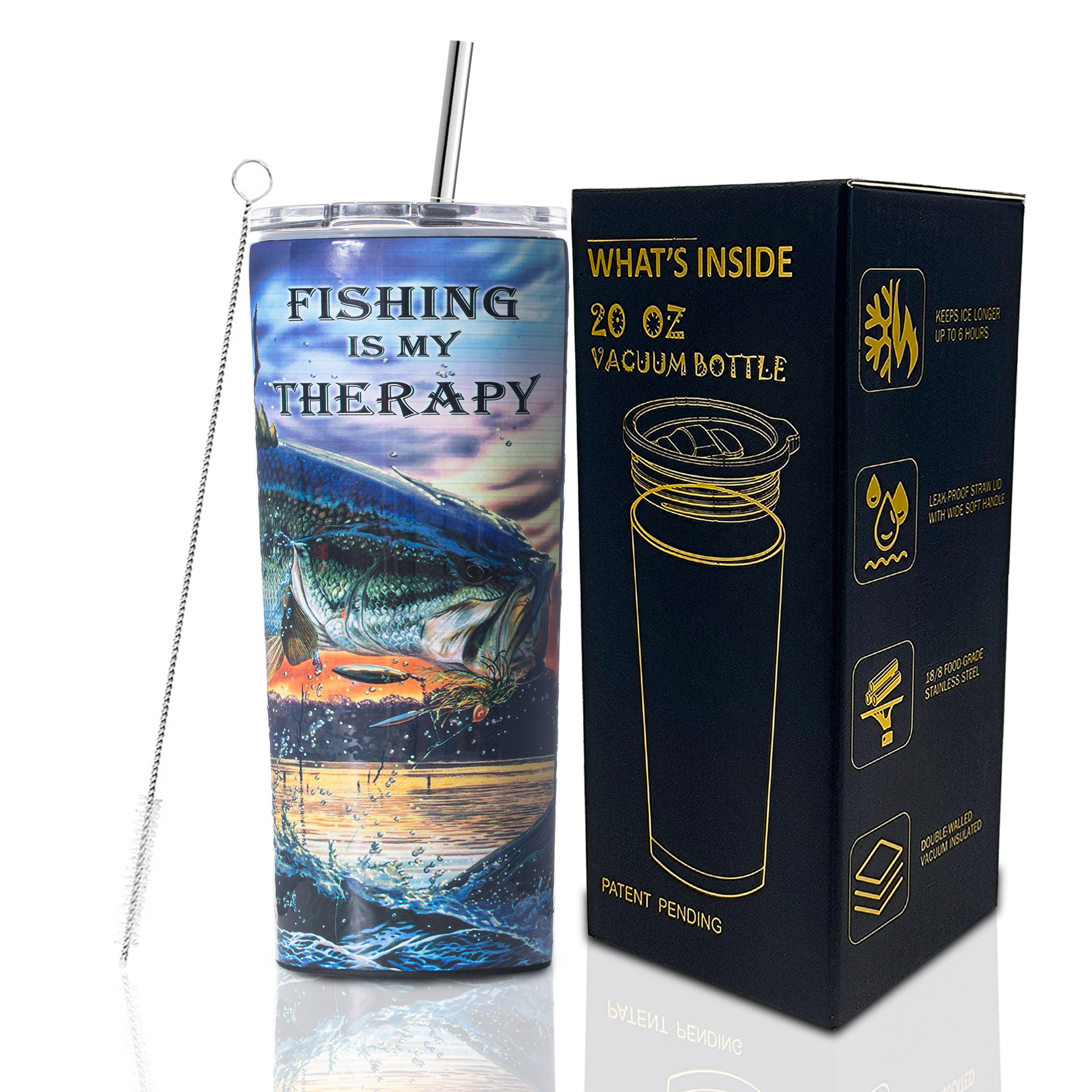 Fishing Gifts Men Boys Fishing Gifts Tumbler Funny Fishing - Temu