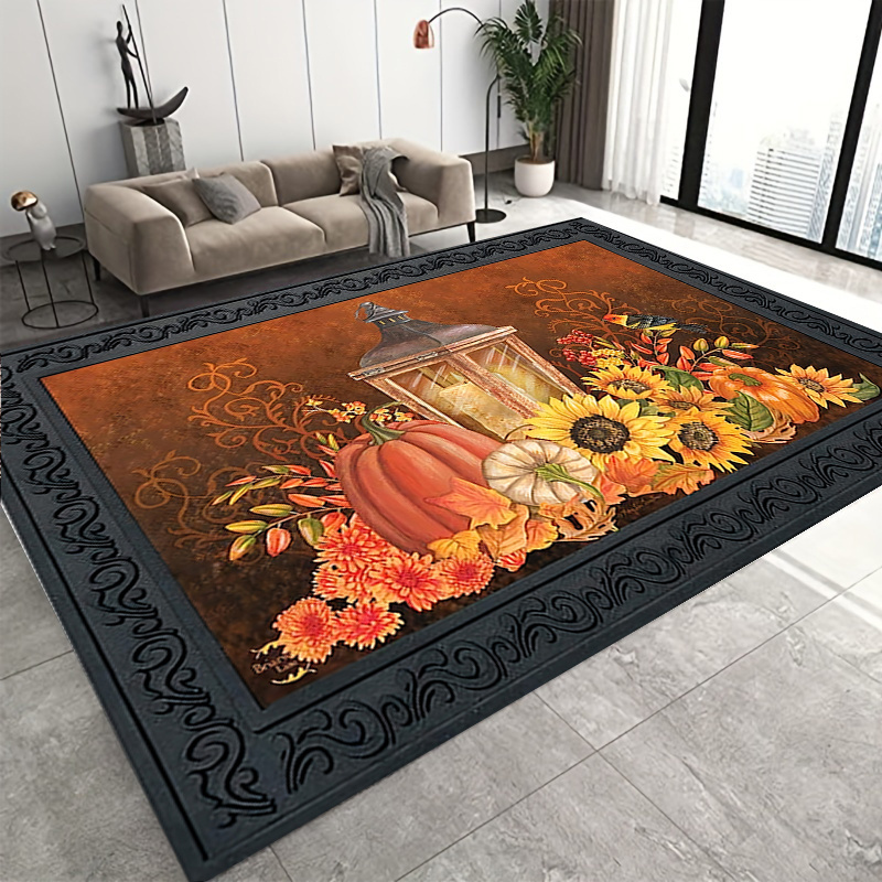 Extra Long Halloween Pumpkin Castle Rug Hallway Kitchen Mat - Temu