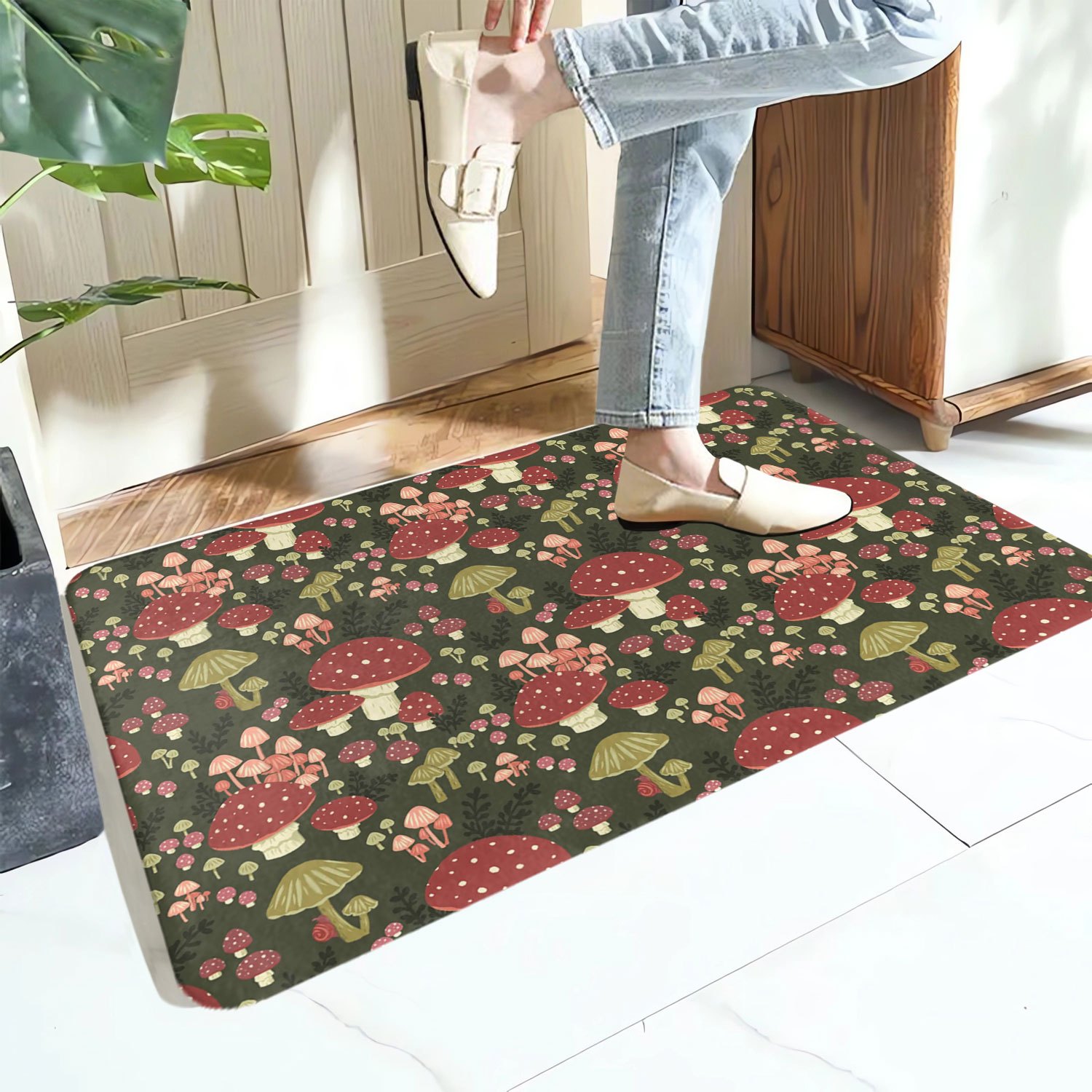 Bright Mushroom Art RV Floor Mats, Non-slip Floor Mats, Indoor Rugs For  Bedroom, Study, Living Room Decoration 19.7x31.5in/50*80cm