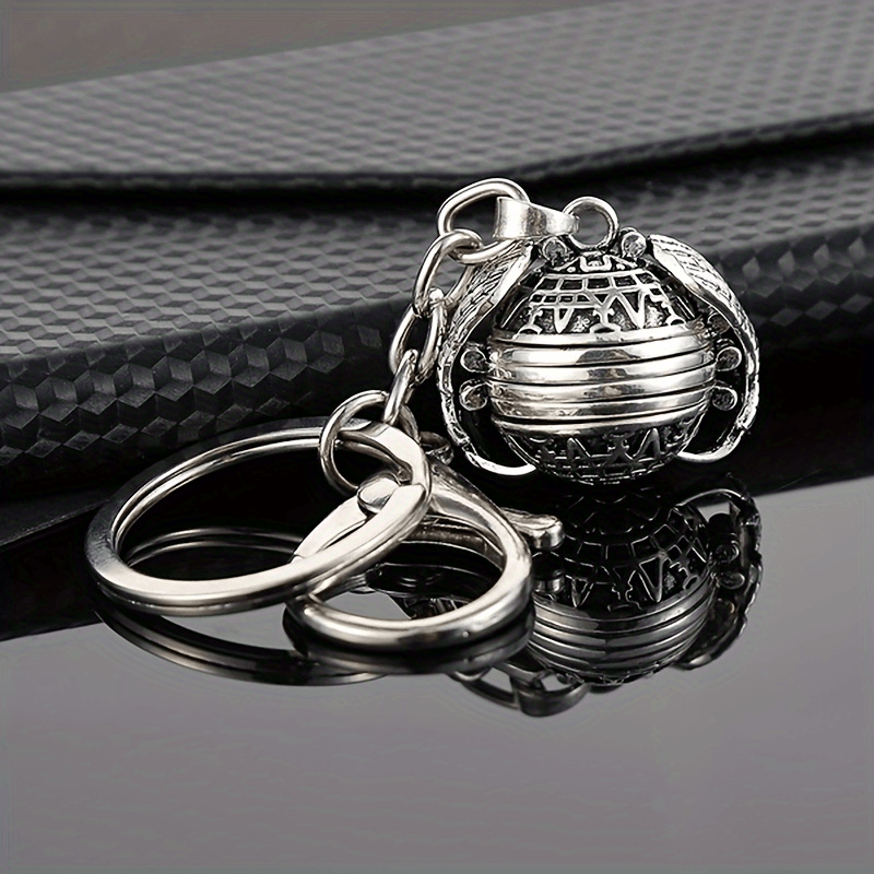 Round Picture Key Chain Holder Golden Snitch 4 Folding Photo Temu