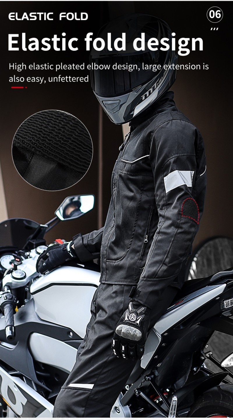 Summer Motorcycle Jackets Men Mesh Breathable Body Armor With Back Shoulder  Elbow Pads Moto Motorbike Racing Riding Clothing Black Grey - Temu Israel