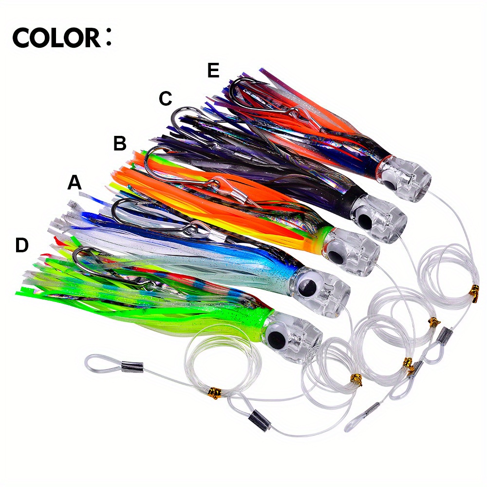 OROOTL Squid Skirt Saltwater Octopus Lures Soft Plastic Fishing Lures Kit  Glow Squid Trolling Lure Skirts for Sea Bass Salmon Trout Tuna 7cm 9cm 11cm  price in Saudi Arabia