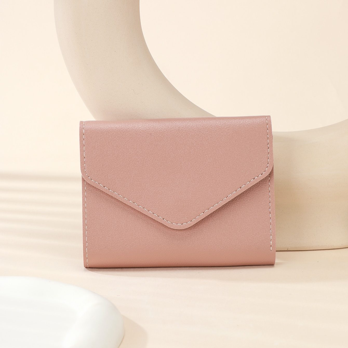 Love Heart Leather Wallet for Ladies for Girl Money Pocket Organizer  Storage Clutch Bags Women's Wallets Coin Purses Card Holder DARK PINK