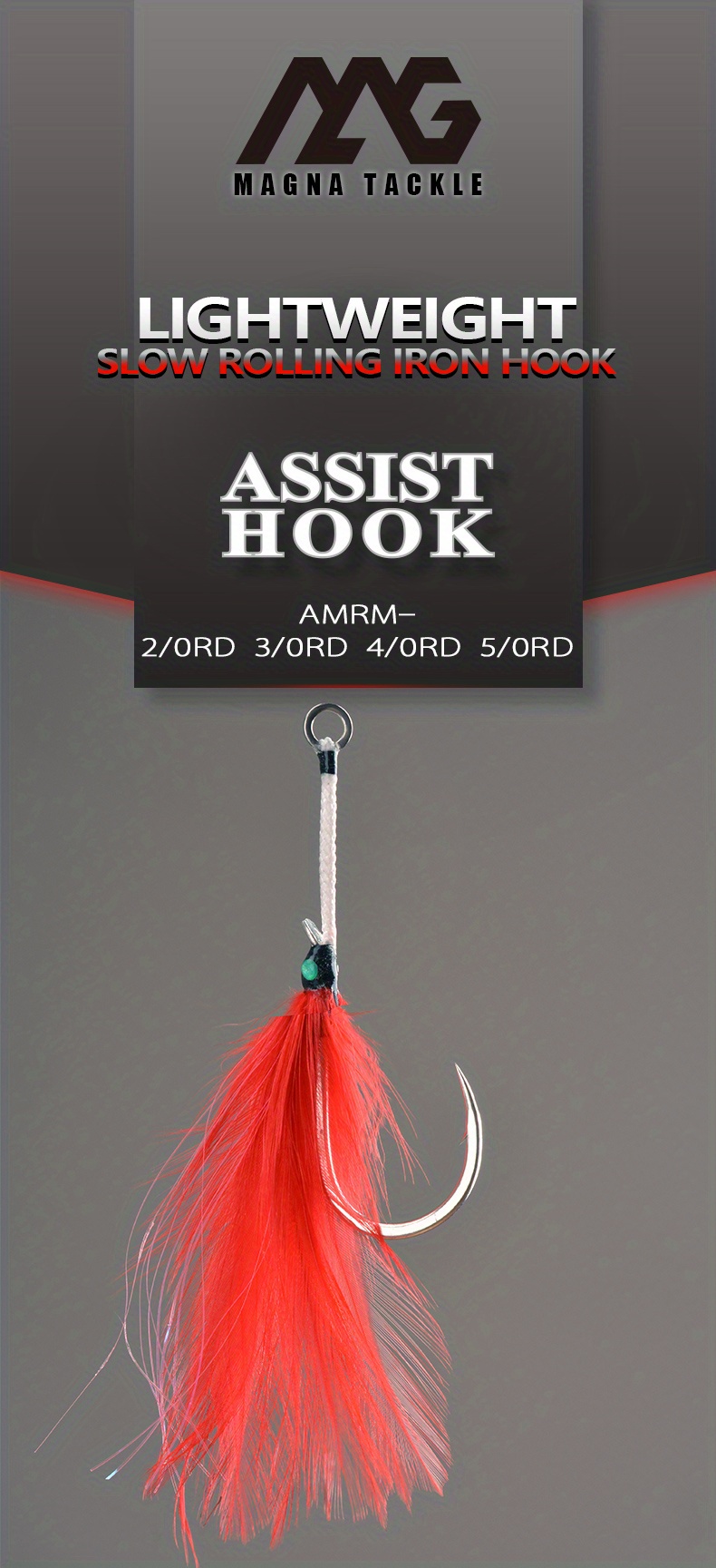Magna Tackle Assist Fishing Hook 2pcs/bag Metal Jig Assist Hook