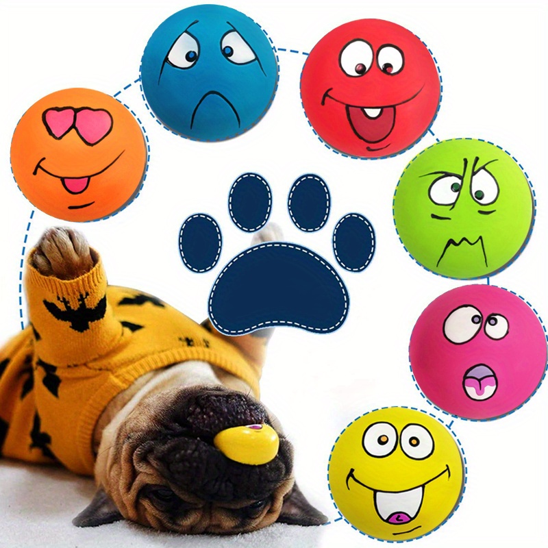 6pcs Dog Toys Natural Latex Rubber Balls Soft Bouncy Durable for Small  Medium Large Dogs Interactive Chew Fetch Play Dog Toy For Medium, Large and Small  Dogs, Durable Dog Toys