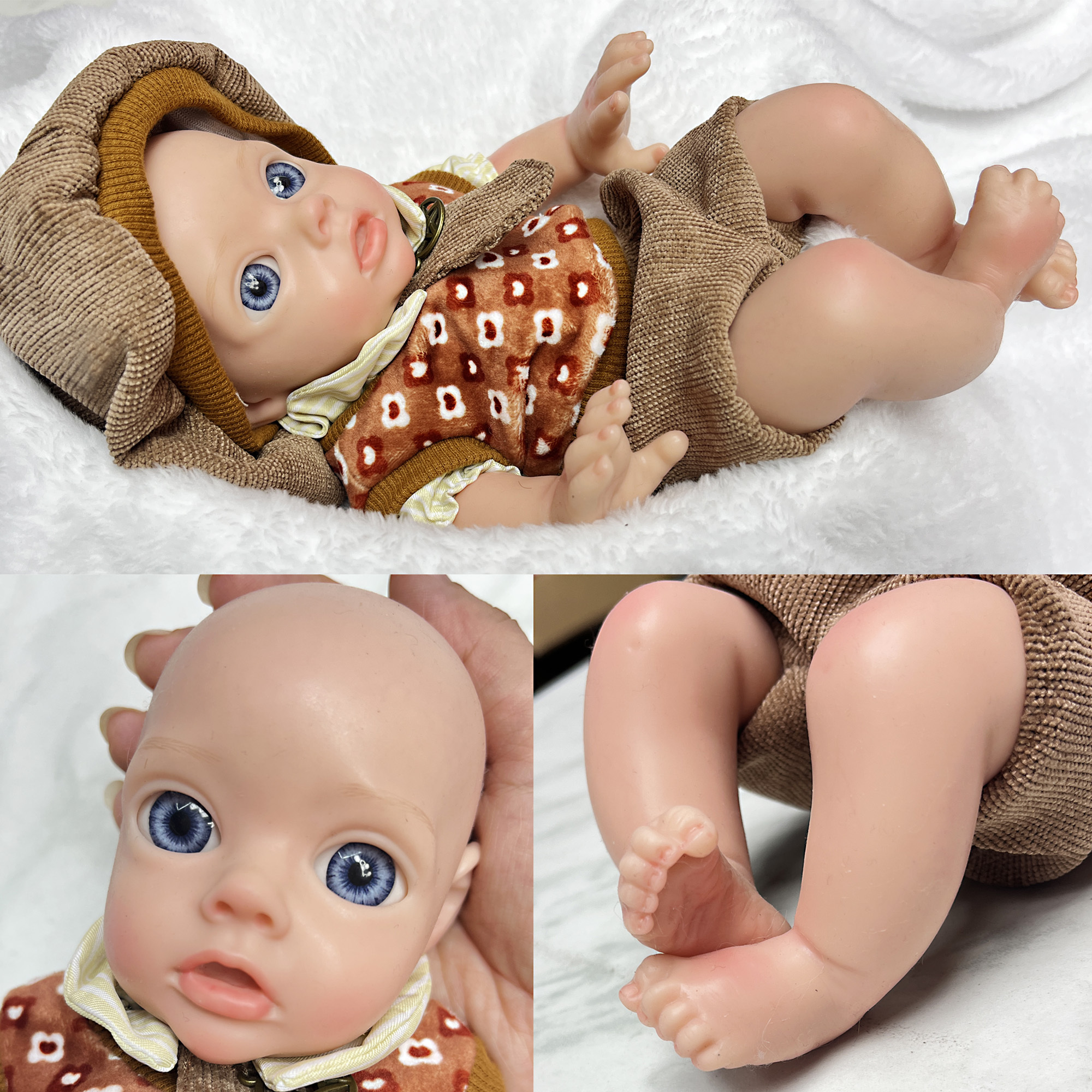 Boy Full Body Soft Solid Silicone Bebe Reborn Dolls Handmade