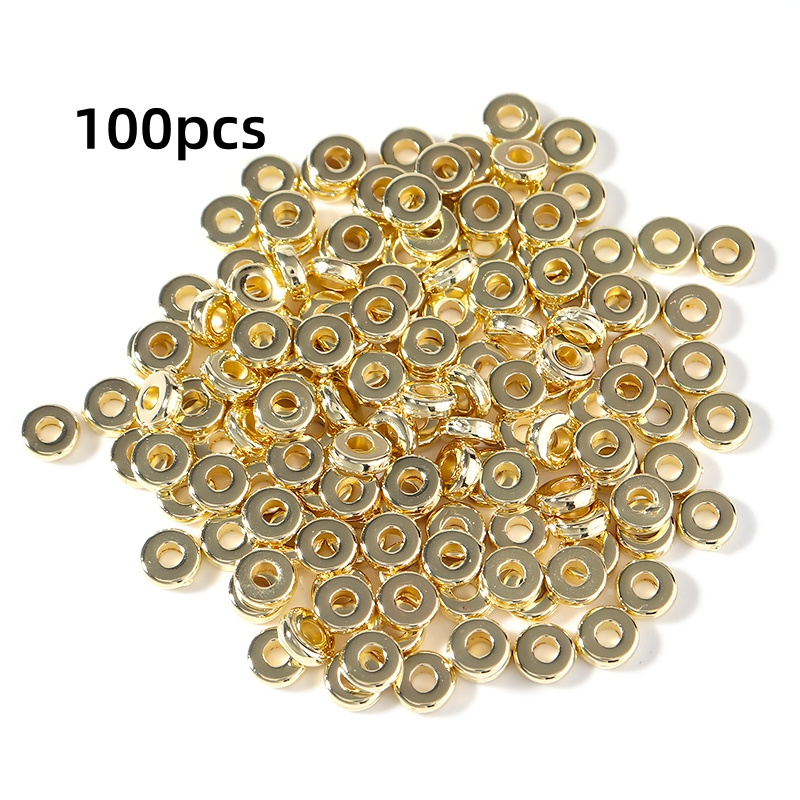 Ccb Spacer Beads Plastic Rondelle Plated Beads For Diy - Temu