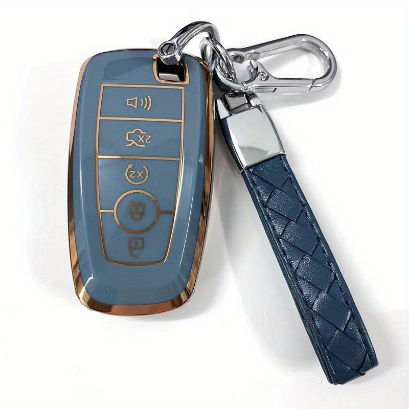 Key Fob Cover With Lanyard, Car Key Case Shell Protection For