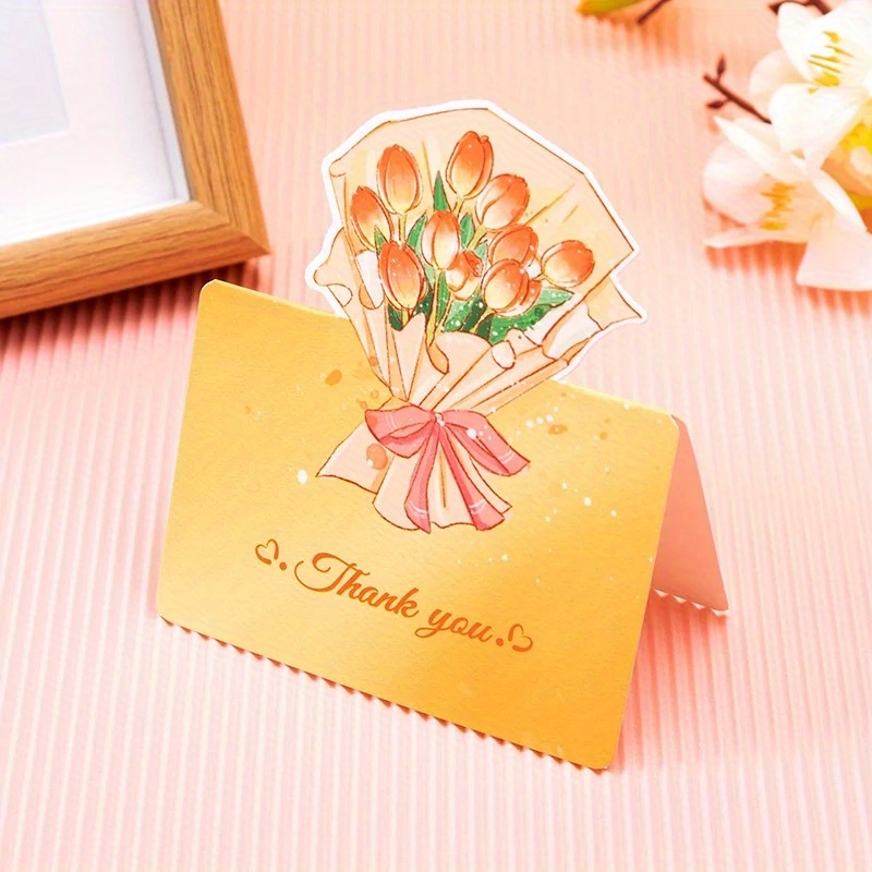 Three dimensional Bouquet Flowers Creative Greeting Card - Temu