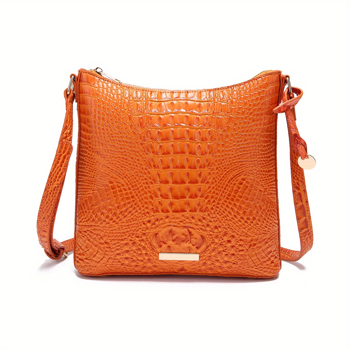 BRAHMIN Melbourne Collection Katie Leather Crocodile-Embossed