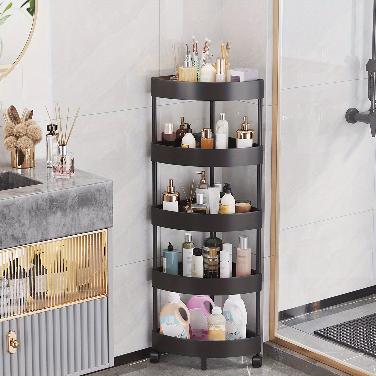 Bathroom Shower Corner Shelf Shelves Storage – Home Goods Mall