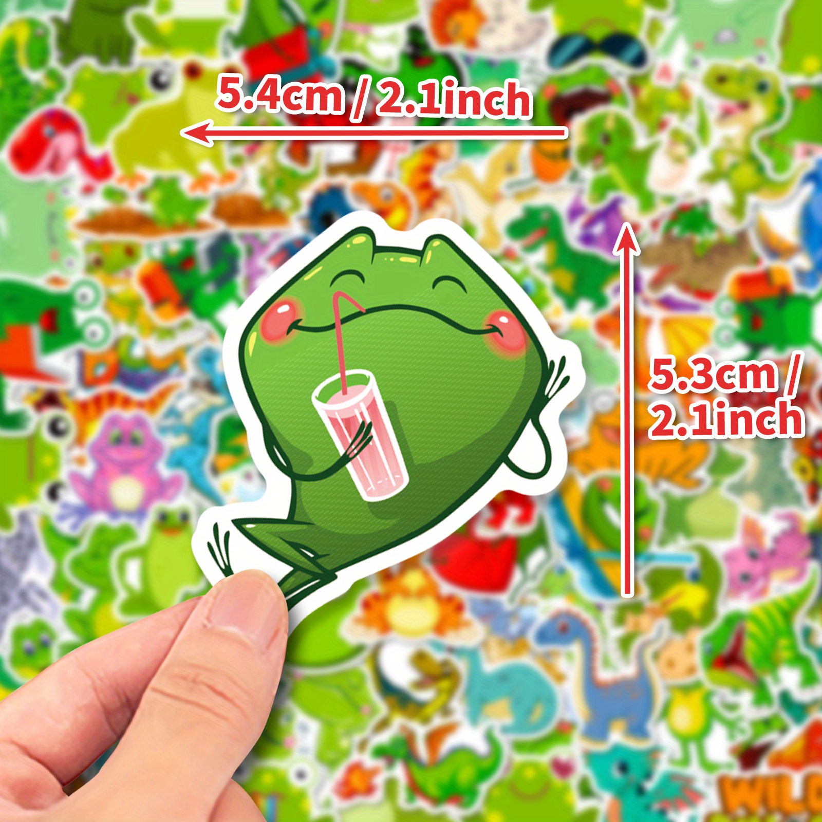 Cute Frog Dinosaur Animals Cartoon Graffiti Stickers Phone - Temu ...