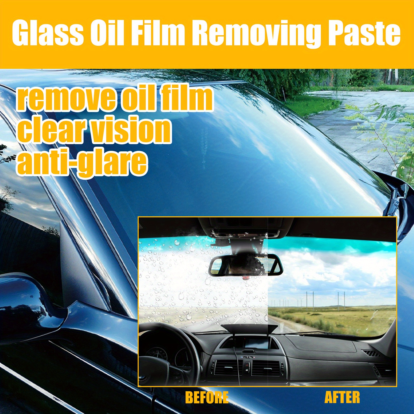 Glass Oil Film Remove Paste Window Glass Car Windshield Agent Windscreen  Cleaner