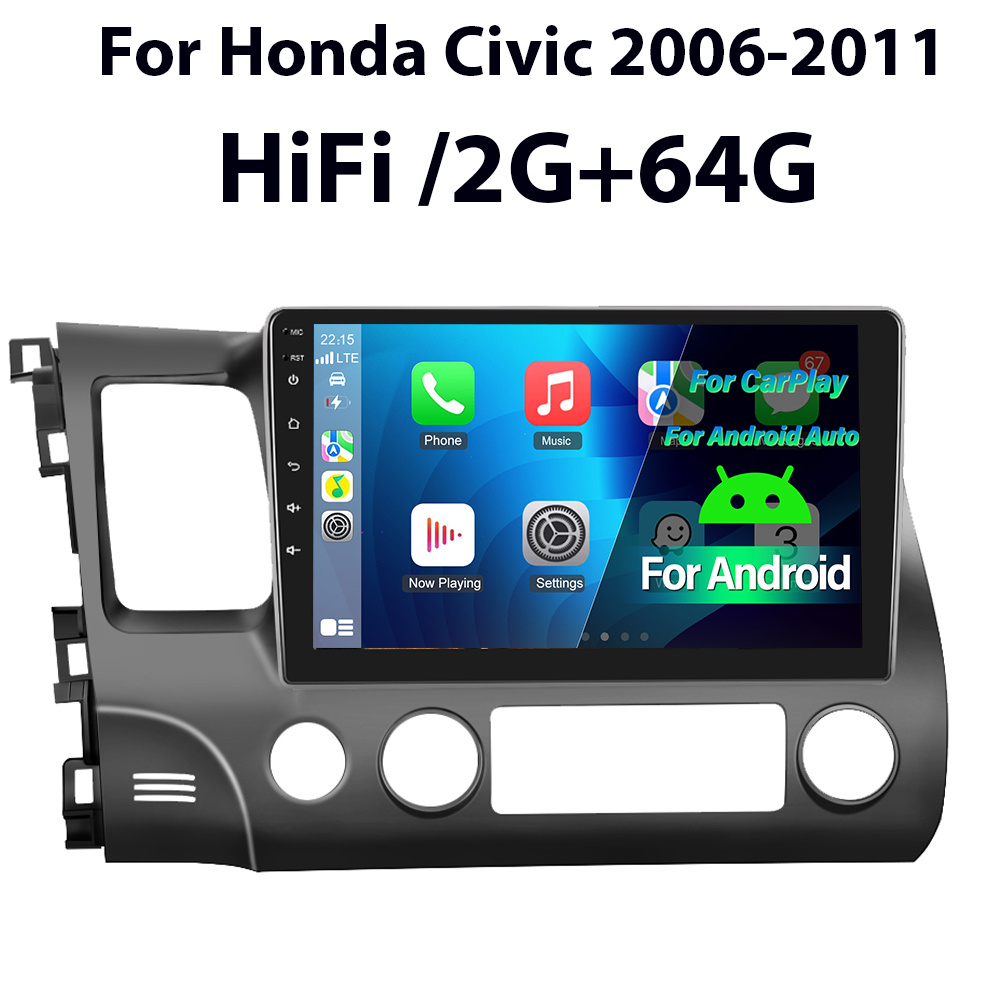 For Civic 2006-2011] Hd Inch For Android System 2 Din Car Stereo