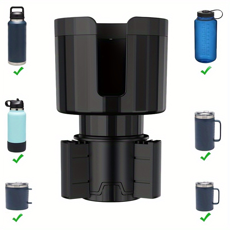 Car Cup Holder Expander Adapter With Offset Adjustable Base - Temu