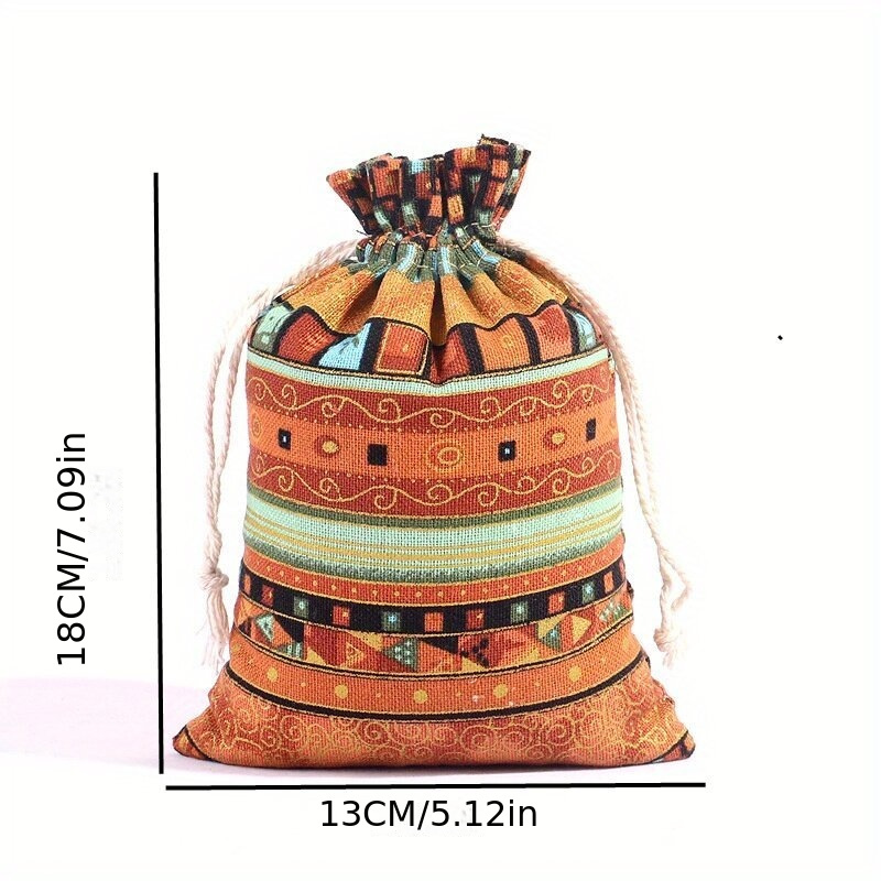 Printed Cotton and Linen Drawstring Pocket Linen Sack Sundries Underwear  Buggy Bag Gift Travel Storage Bags - AliExpress