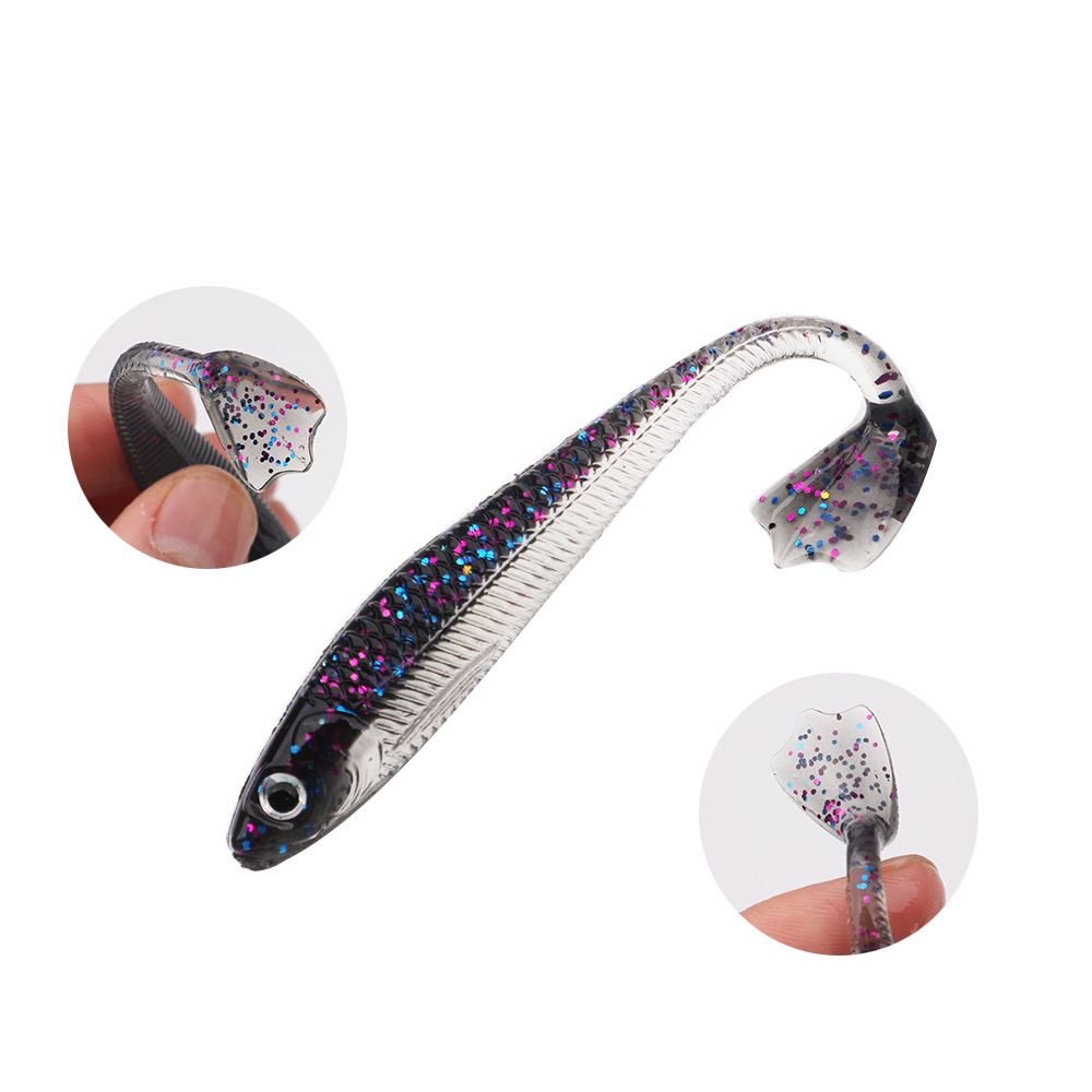 Bag Solid Color Bionic Fishing Lure Artificial T tail Soft - Temu