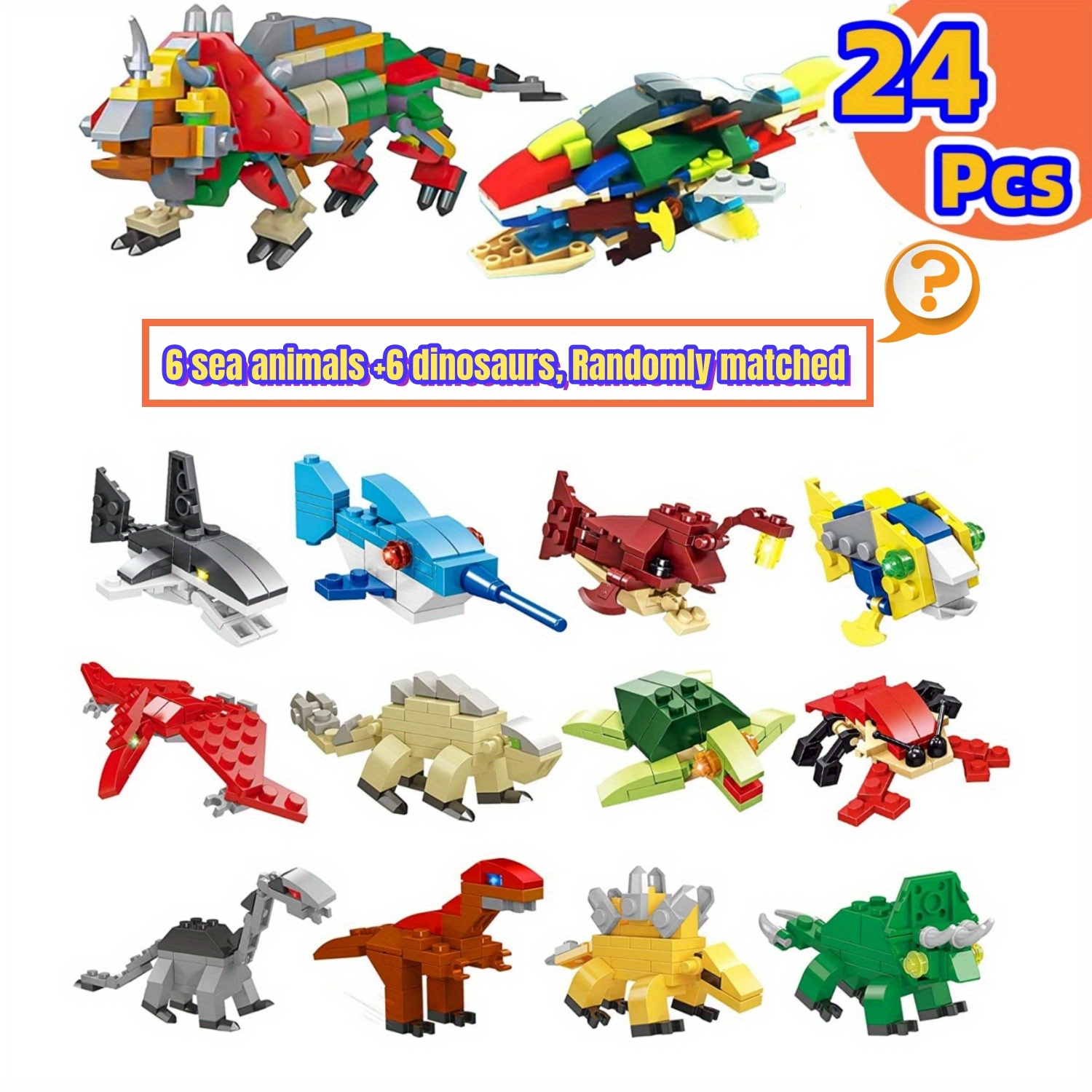 24 Packs Valentines Day Gifts for Kids School, Animal Building Blocks with  Valentines Cards for Kids Classroom, Class Gifts Exchange, Party Favors for