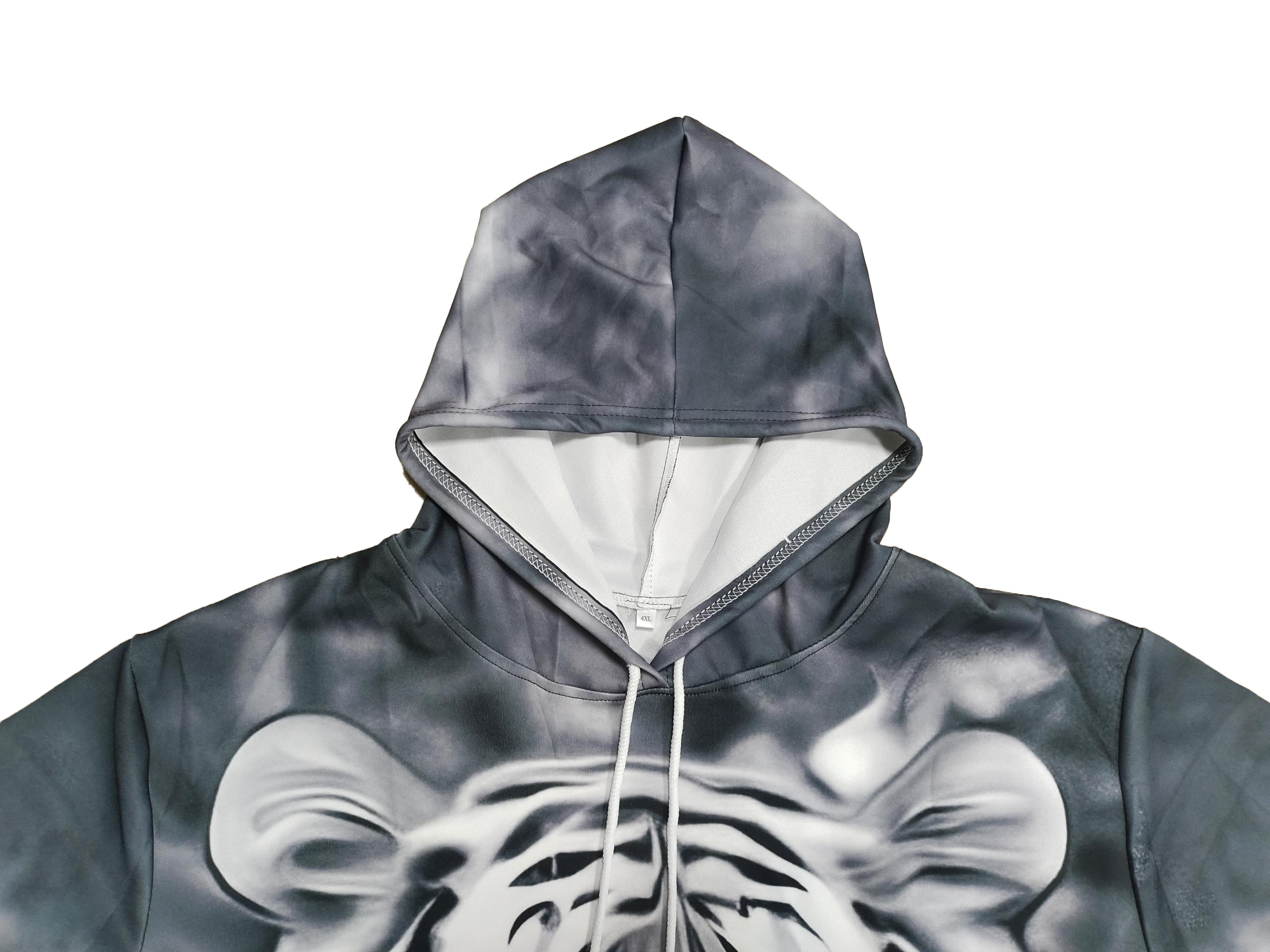 Sudaderas con capucha para hombre Sudadera con cordón de impresión digital  3D Sudadera con capucha de ajuste regular para hombre Bolsillo de manga  larga