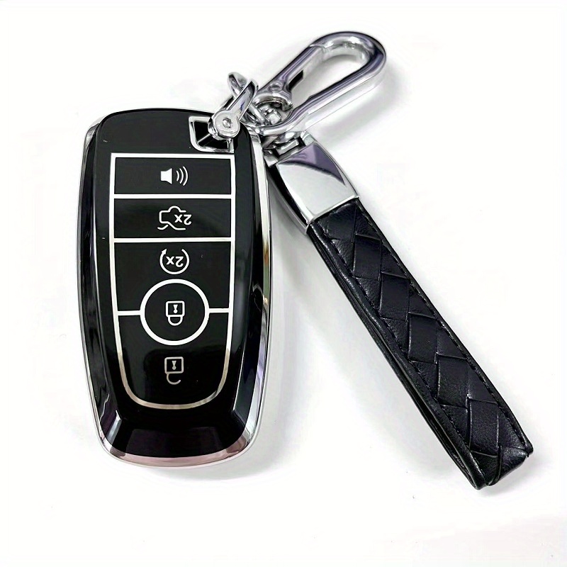 Key Fob Cover With Lanyard, Car Key Case Shell Protection For