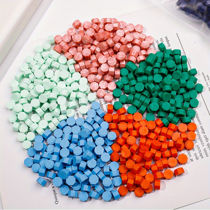 800 Pcs Assorted Color Wax Seal Beads Bulk, Andotopee Multicolor Sealing  Wax Beads for Stamp Seals, Wax Sealing Pellets Pearl White Black Green Red