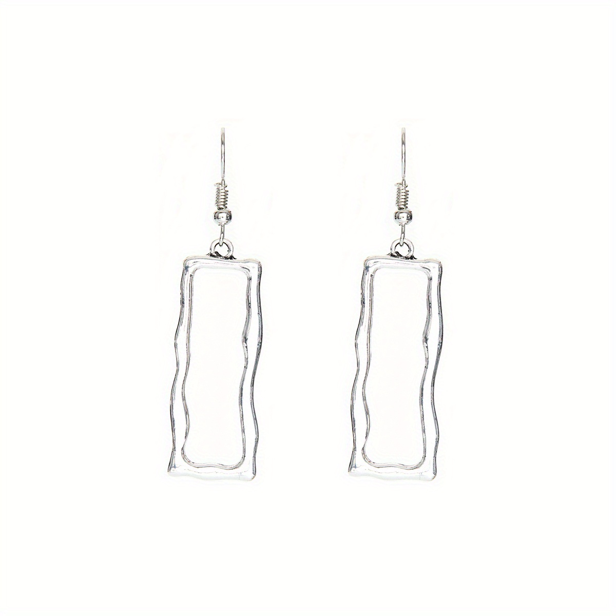 Image of Gothic Vintage Hollow Geometric Long Strip Fashion Pendant Earrings Creative Women's Ear Jewelry Party Gift