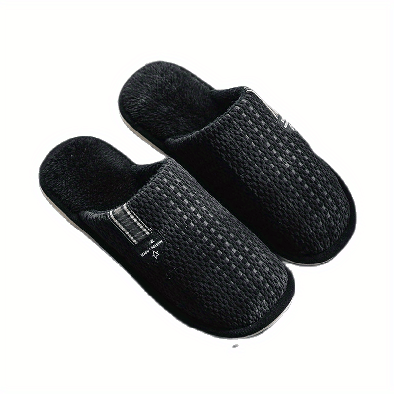 Black corduroy house slippers hot sale