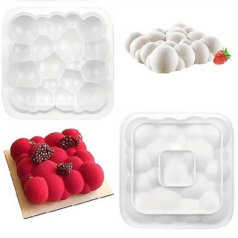 3D Cloud Chocolate Cake Silicone Mold Square Bubble Mousse Baking