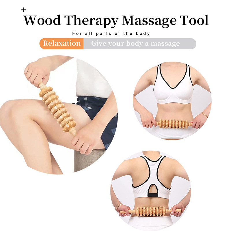 Wood Roller Massage Tool Handheld Trigger Point Manual - Temu