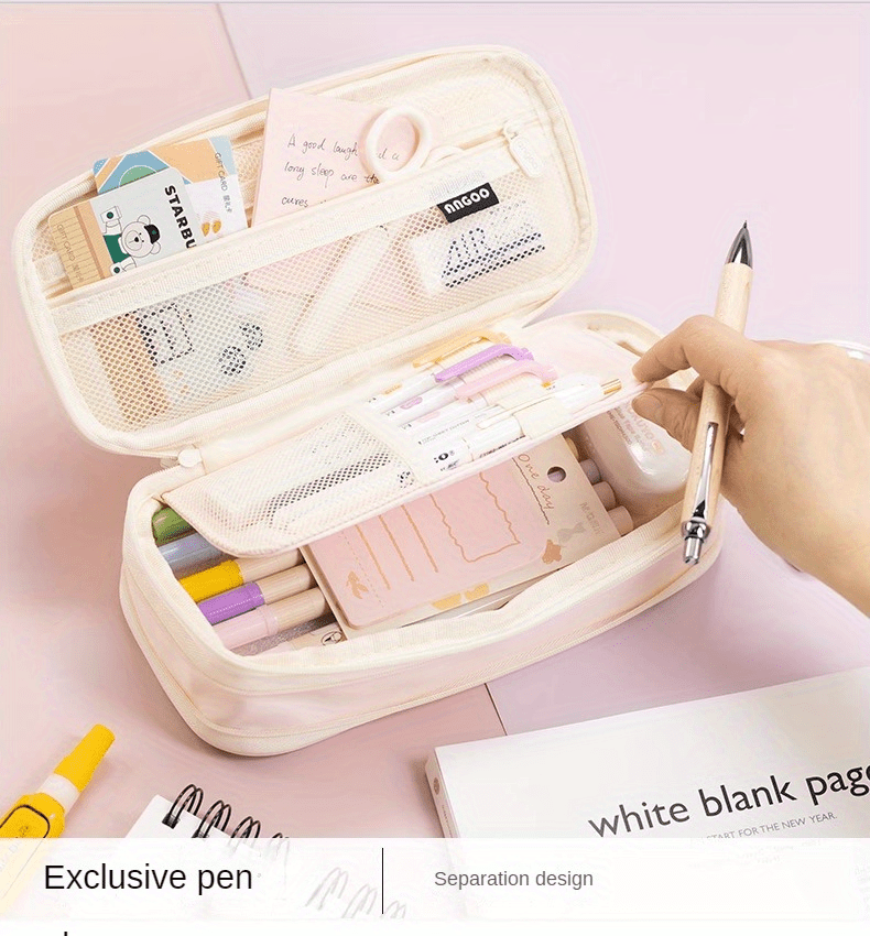 Is That The New 1pc Multi-layer Patch Decor Pencil Case ??
