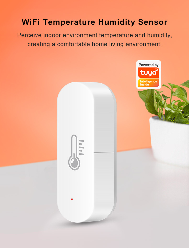 IHSENO Tuya Sensore Di Temperatura E Umidità WiFi Monitor Dell'app Smart  Life Smart Home Funziona Con Alexa Google Home Nessun Hub Richiesto