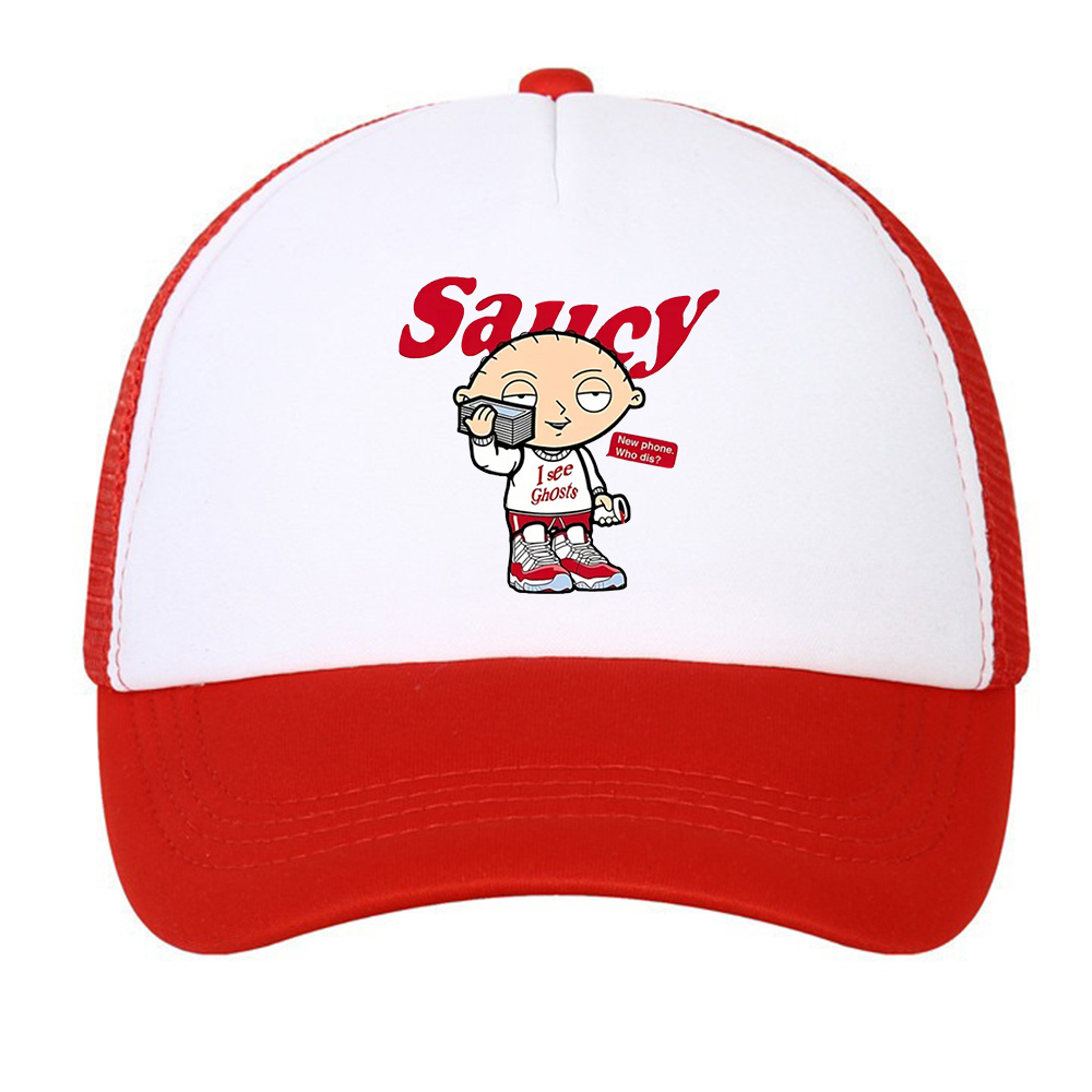 Sunshade Adjustable Baseball Cap with Cartoon Embroidery