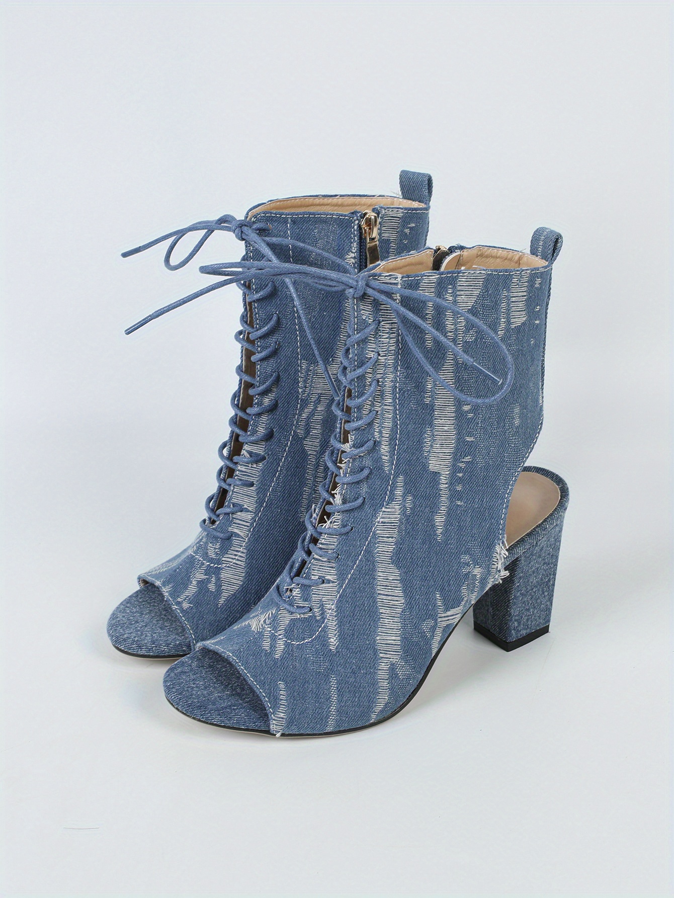 Pèpè zipped ankle boots - Blue