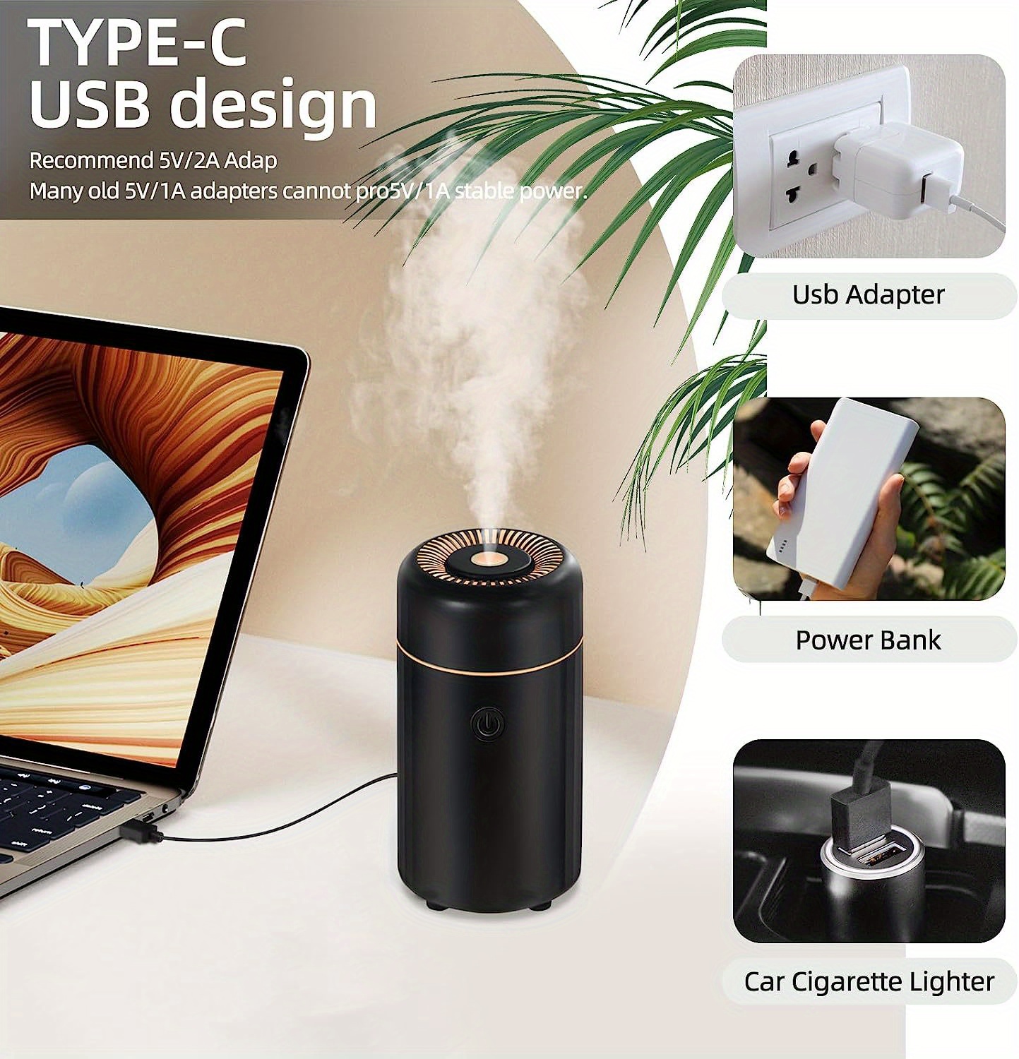 Mini diffuseur d'huiles essentielles & parfumés USB