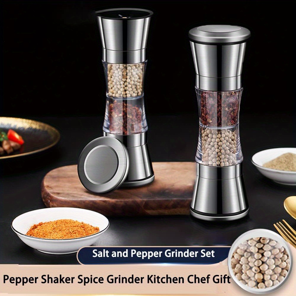 2 in 1 Electric Salt and Pepper Grinder Set Shaker USB