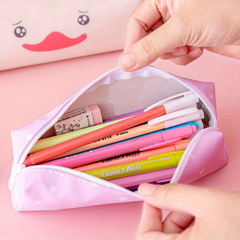 Cute Cartoon Pencil Pouch Large Capacity Pen Case For - Temu