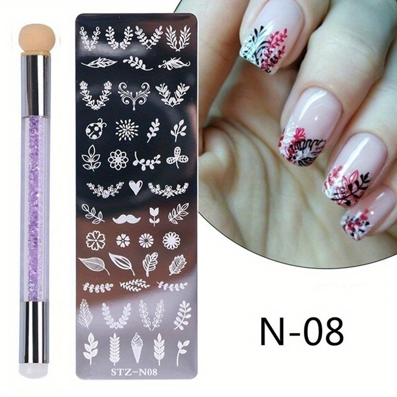 DIY Nail Designs Transfer Stencil Nail Stamping Plates Nail Art Templates  Animal