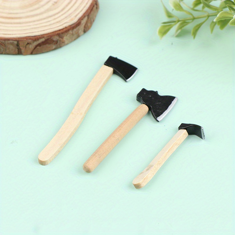  Dolls House Pick Axe Chopping Tool Miniature Pickaxe Garden  Shed 1:12 Accessory : Patio, Lawn & Garden