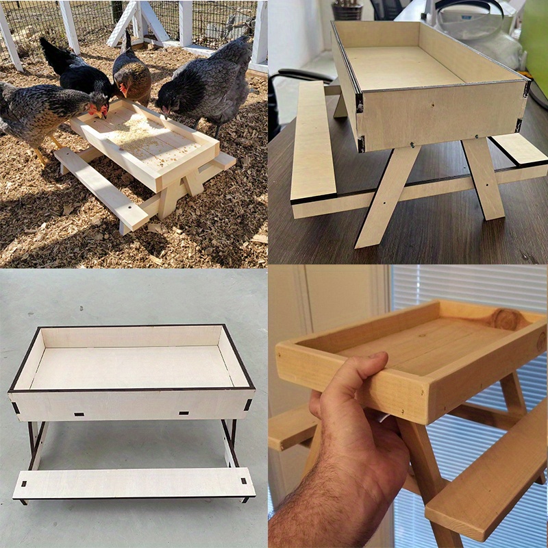 Chicken Picnic Table Outdoor Feeder Anti scattering Chicken Temu